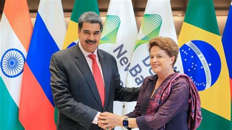 Dilma Rousseff Recebe Nicol S Maduro No Banco Dos Brics Em Xangai