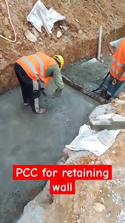 Pcc For Retaining Wall Youtube