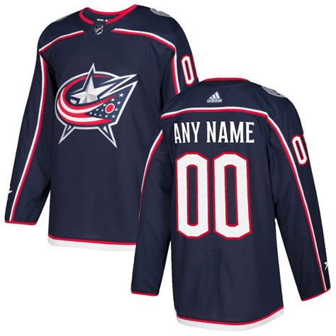 All Players Columbus Blue Jackets Custom Jersey Navy Jersey Teams