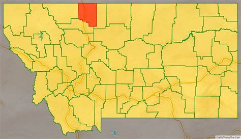 Map of Toole County, Montana - Thong Thai Real