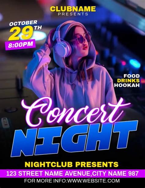Concert Night Ads Template | PosterMyWall