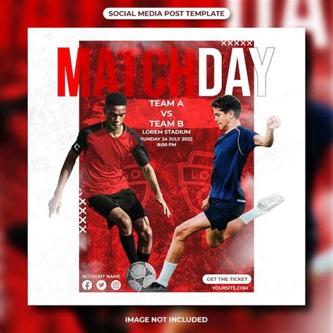 Premium Psd Match Day Football Social Media Poster Template