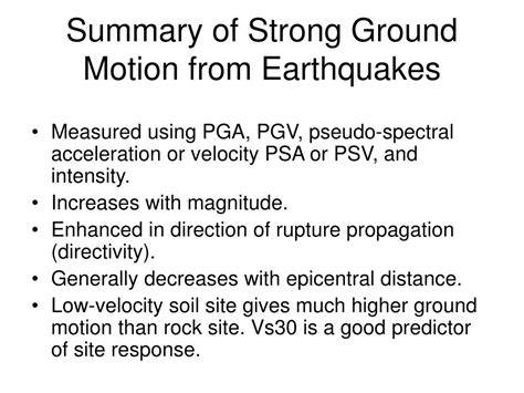 Ppt Strong Ground Motion Engineering Seismology Powerpoint