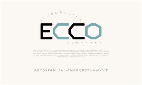 Premium Vector Ecco Vector Alphabet Font For Logo Design