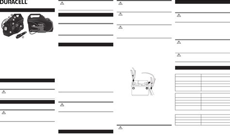 Duracell Jump Starter 900 User Manual English 2 Pages