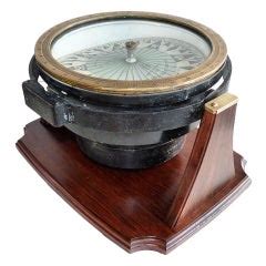 Lord Kelvin Bottomley And Baird Threaded Nautical Compass Display At