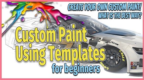 How To Create Custom Iracing Paint With Templates For Beginners Youtube