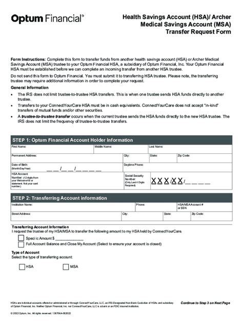 Fillable Online Hsa Msa Trustee To Trustee Transfer Form 136704A