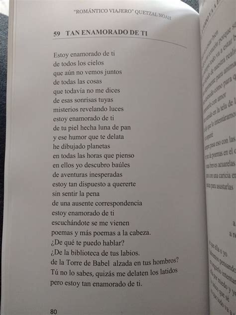 Tan Enamorado De Ti Quetzal Noah Citas De Poemas Frases Bonitas