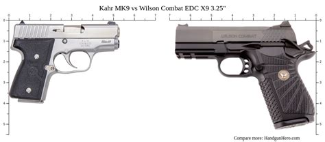 Kahr MK9 Vs Wilson Combat EDC X9 3 25 Size Comparison Handgun Hero