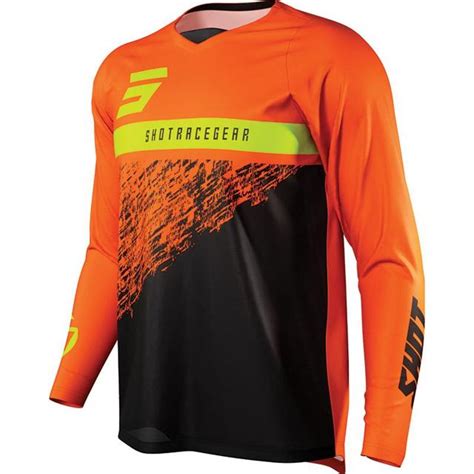 Maillot Cross DEVO KID ROLL SHOT Noir Orange MOTO AXXE FR Maillot Cross