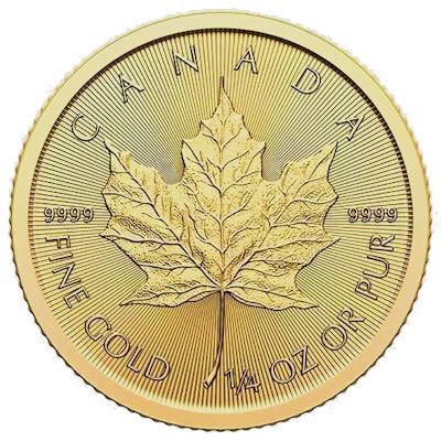 Kanada 10 CAD Maple Leaf 2024 1 4 Oz Gold