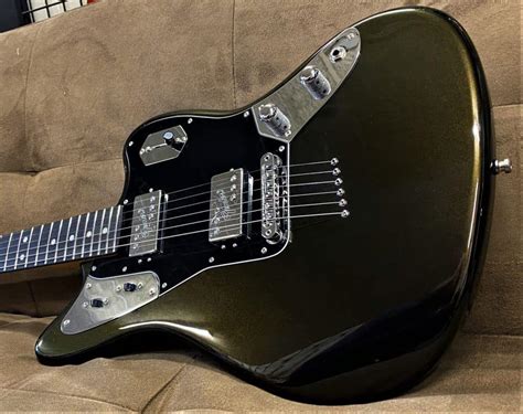 Sold Fender 60th Anniversary Ultra Luxe Jaguar Ebony Fingerboard Texas Tea Usa 2022 Black