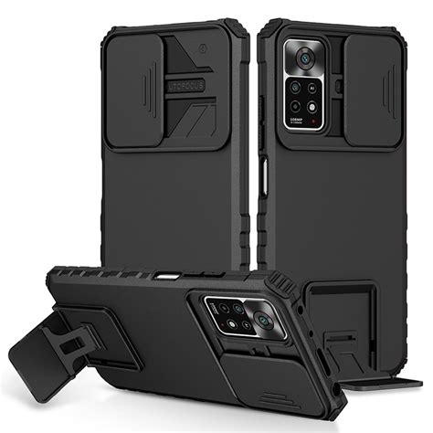 Capa Protetora Anti Impacto Com Suporte Para Câmera Xiaomi Redmi Note