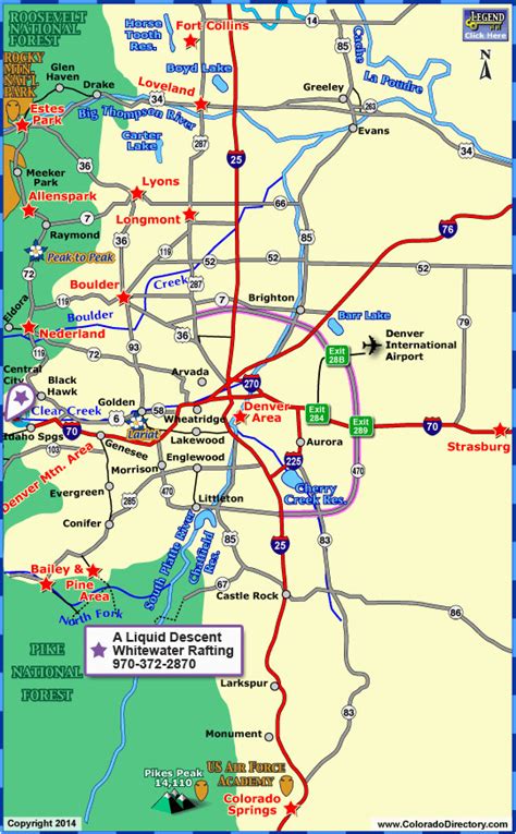 Colorado Springs tourist attractions Map | secretmuseum