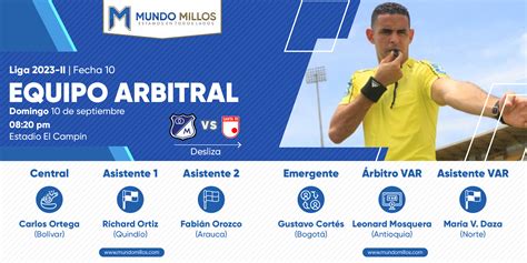 Carlos Ortega será el árbitro del clásico capitalino Mundo Millos