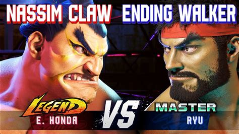 SF6 NASSIM CLAW E Honda Vs ENDING WALKER Ryu High Level Gameplay