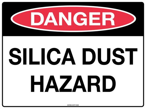 Danger Silica Dust Hazard Asbestos Silica Dust USS