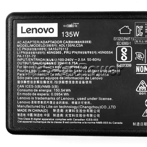 135w Lenovo Ideapad Gaming 3 15arh05 Ac Adapter Charger