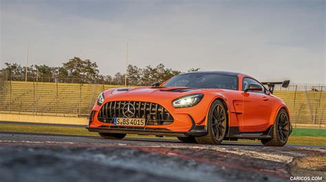 2021 Mercedes Amg Gt Black Series Color Magma Beam Front Three Quarter Caricos