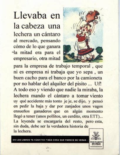 El Cuento De La Lechera Moraleja