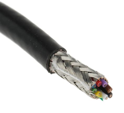 Rs Pro Screened Multicore Data Cable Mm Awg M Black