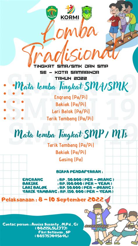 LOMBA PERMAINAN TRADISIONAL TAHUN 2022 TINGKAT SMP Mts DAN SMA SMK KOTA