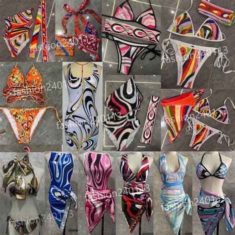 womens polyester bikini set  waist halter top geometric pattern