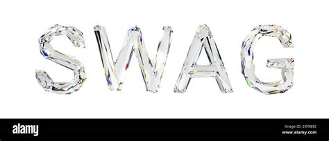 Swag Word Arranged By Letters Made Of Natural Transparent Diamond Like