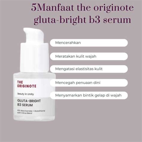 The Originote Bright B Serum Serum Brightening Untuk Mencerahkan Dan