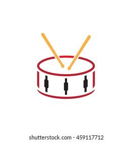 Snare Drum Line Icon Colorful Outline Stock Vector Royalty Free