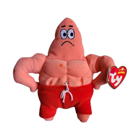 2006 TY BEANIE Babies Spongebob Squarepants Muscle Man Patrick Star