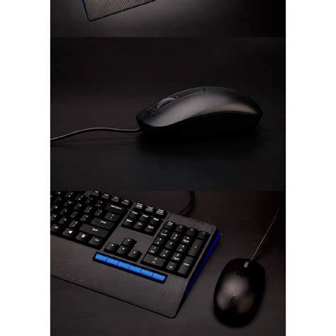 Ph Co PC Depot RAPOO NX2000 WIRED KEYBOARD MOUSE COMBO BLACK