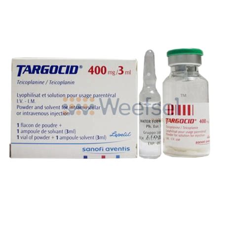 Targocid 400 Teicoplanin 400mg At Best Price In Surat Weefsel Pharma