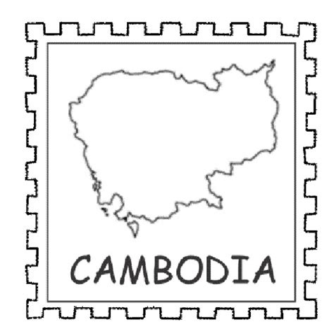 Cambodia Map Colouring Pages Page 3