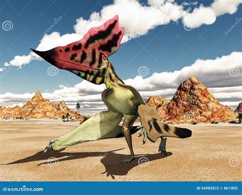 Pterosaur Thalassodromeus Stock Illustration Illustration Of Mountains