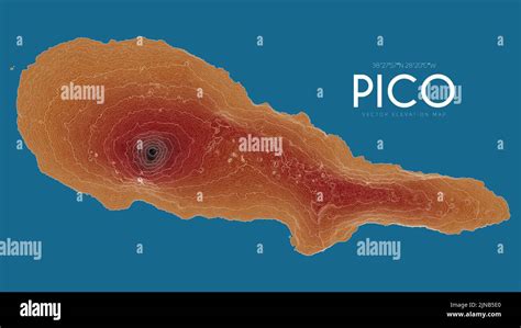 Mappa Topografica Di Pico Isole Azzorre Portogallo Mappa Dettagliata