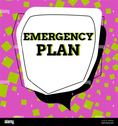 Writing Displaying Text Emergency Plan Business Approach Procedures For Response To Major