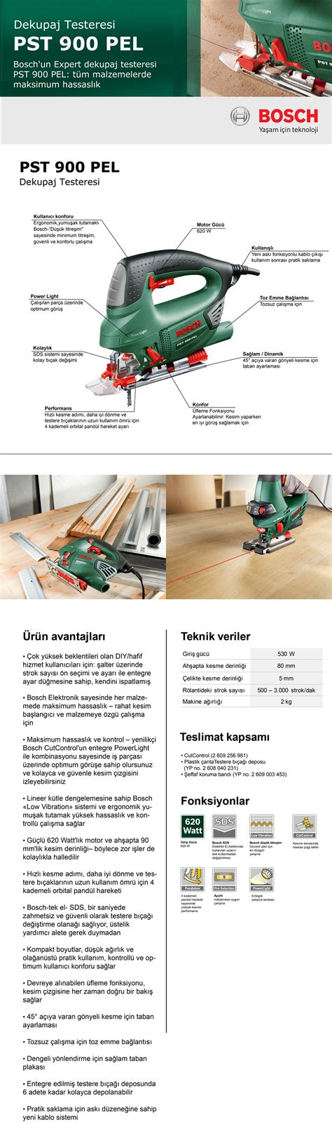 Bosch Pst Pel Expert Elektrikli Watt Dekupaj Testere Fiyat