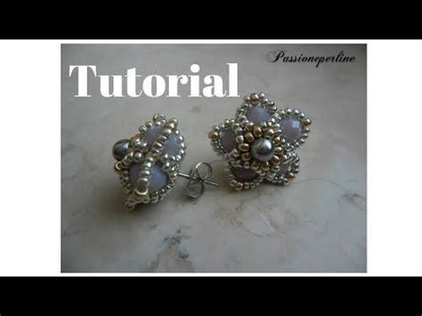 Tutorial Orecchino A Perno Con Cristalli E Rocailles Tutorial