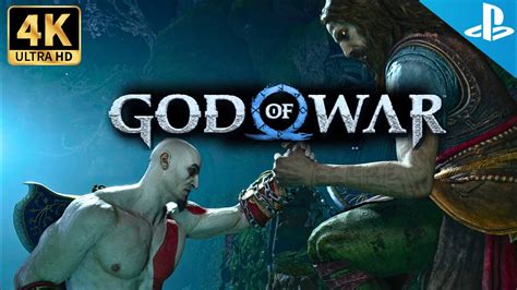 Kratos Saves Atreus From Drowning With The Help Of Tyr God Of War