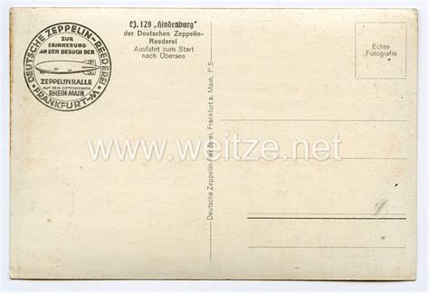 Iii Reich Propaganda Postkarte Zeppelin Hindenburg Ausfahrt