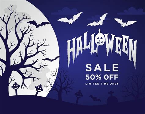 Ilustración De Venta De Halloween Degradado Vector Gratis Vector Premium