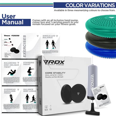 Rdx Balance Cushion Extra Thick Pvc Wobble Disc Air Stability Wiggle