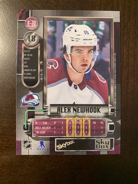 2021 22 Skybox Metal Universe 97 98 Retro Rookies Alex Newhook Avs