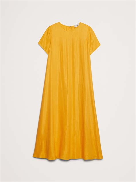 Aurelia Viscose Hemp Maxi Dress Banana Republic