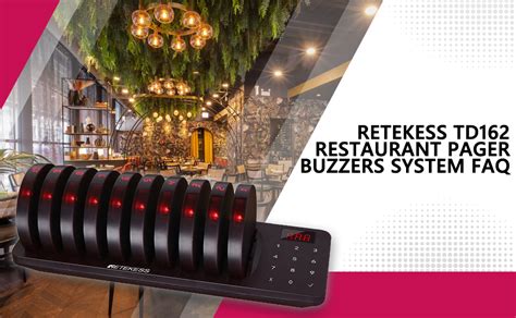 RetekessTD162 Restaurant Pager Buzzers System FAQ