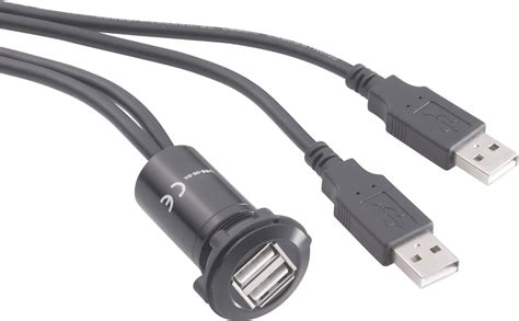 Adaptateur USB 2 0 2 x USB femelle type A vers 2 x USB mâle type A avec