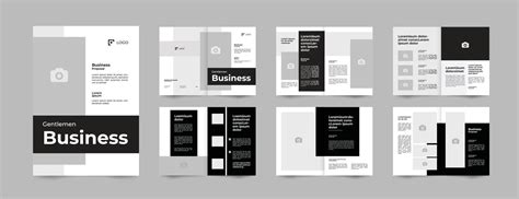 creative minimal business proposal template or company profile brochure, multipage business ...