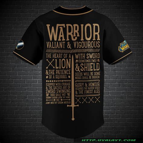 Personalized World Of Warcraft Warrior Class Baseball Jersey Hfv256